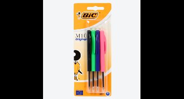 BIC M10 Original Fashion Colors - Balpennen - Pen - Uitschuifbaar - Klikmechanisme - Balpen - Pennen - 4 Stuks