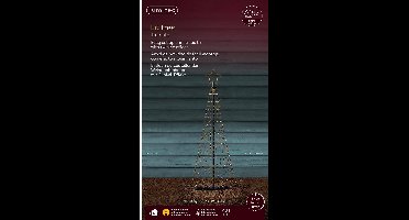 Lumineo LED kerstboom met ster - verlichting - 421 leds - D60 x H150 cm - klassiek warm - buiten - lichtboom - kerstverlichting
