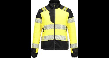 Portwest PW3 Hi-Vis Hybride Baffle Jack voor Dames T171 - Geel/Zwart - S