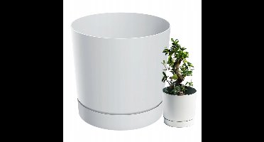 TUBO P bloempot 30cm Wit met standaard - Stijlvol en praktisch