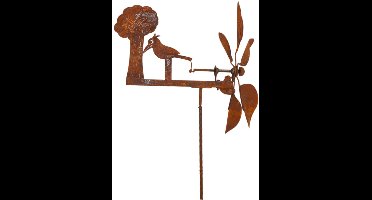 Metalen Windmolen ‘Specht die op de boom klopt’