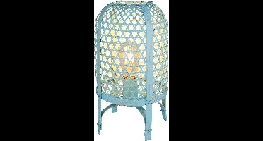 Globo - tafellamp - CAIRO - blauw - metaal - Ø 22cm - E27 - 15762TA