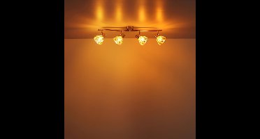 Globo - spot - ZACHERY - brons - glas - opbouwspot - E14 - 54315M-4