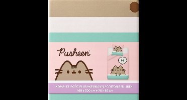 Pusheen Katoenen Dekbedovertrek Set 160x200 cm - Vrolijk Kleurrijk