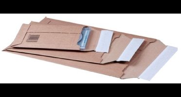 SendProof® Envelop | verzendenvelop | 292x210mm | A4 | strip | golfkarton | bruin | 100 stuks