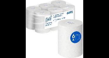 Handdoekrol scott slimroll 1laags 190m wit 6695