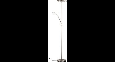 Fischer & Honsel Sorento - Moderne Vloerlamp - LED - 30 + 6,5W - Dimbaar - 2700K | 3350K | 4000K - Zilver/Nikkel