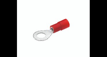 Cimco geïsoleerde ringkabelschoen vertind 10mm² M6 - rood per 100 stuks (180072)