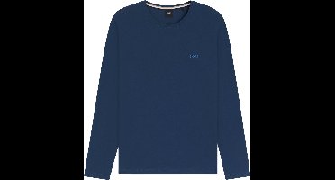 BOSS Mix&Match Longsleeve T-shirt - heren lounge shirt - blauw