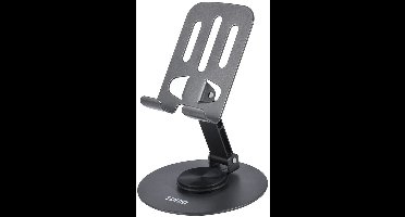 TUNIQ Telefoon- en tablethouder desk - opvouwbaar - Zwart