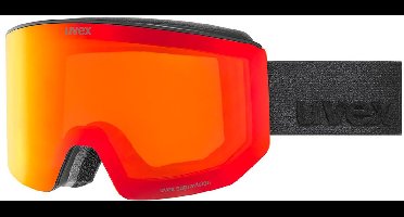 Uvex Lace Attract Fm Skibril Zwart Supravision Red/CAT2+Orange/CAT1 Man,Vrouw