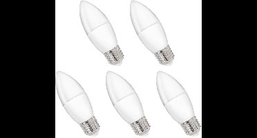 Spectrum LED Kaarslamp E27 8W - 230V - 710 Lumen - 3000K Warm wit - Gezellig licht - Energiezuinig - 5 stuks