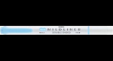 Zebra Mildliner Fluor Blue – 10 stuks - Creative marker – Twinmarker – Tekstmarker – Brede + fijne punt – Blauw