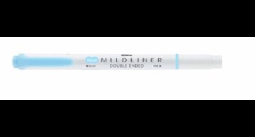 Zebra Mildliner Fluor Blue – Creative marker – Twinmarker – Tekstmarker – Brede + fijne punt – Blauw