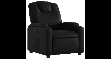 vidaXL - Relaxfauteuil - zwart - kunstleer