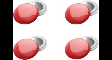 Magnetische- Bib Number Magnets-Rood-set van 4