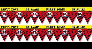 Paperdreams 65 jaar pensioen tape - 2x - 12 meter - feestversiering - markeerlint - afzetlint