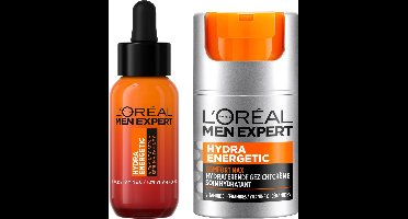 L'Oréal Paris Men Expert Hydra Energetic Shot Serum - 30ml & L’Oréal Paris Men Expert Hydraterende Dagcrème - 50ml