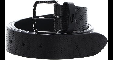 LACOSTE Leren riem Casual Punch Leather Belt W120 Noir zwart