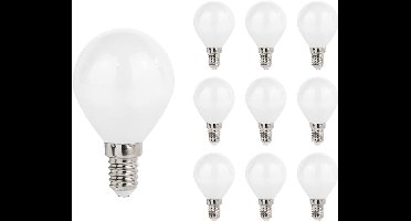 Spectrum LED Kogellamp E14 - 5.5W - 230V - 610 Lumen - 2700K Warm Wit - Ø45mm - Voor Tafellamp, Nachtlampje of Wandlamp - 10 stuks