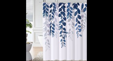 Boraboi® Waterdicht bloemendouchegordijn met verzwaarde zoom en 12 haken