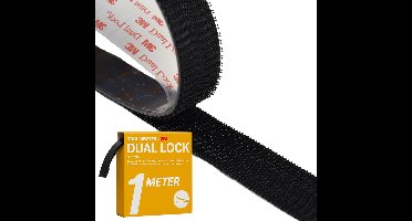 3M Dual Lock – 1 Meter – Klittenband Zelfklevend – Heavy Duty - Dubbelzijdig Velcro Tape - Zwart - SJ3550CF