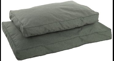 Kussen Geneve Rechthoekig Donkergroen met rand 80x60x10cm