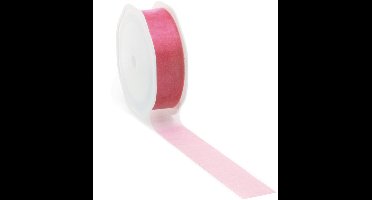 Plum voile lint voor stijlvolle decoraties en creatief gebruik - 25 mm / 25 mtr.