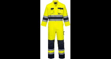 Portwest Nantes Hi-Vis Overall TX55 - Geel/Marine - XXL