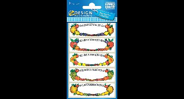 Zelfgemaakte fruitstickers van ZDesign Home
