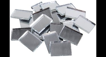 Rayher spiegel mozaiek tegeltjes/stenen - 1 x 1,5 cm - 2400x stuks - Mozaieken maken - Creatief hobby/knutsel materiaal