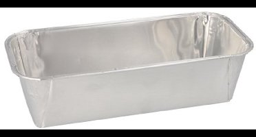 5 Alu cakevormen hoekig 1,09 l 6 cm x 10,2 cm x 23 cm