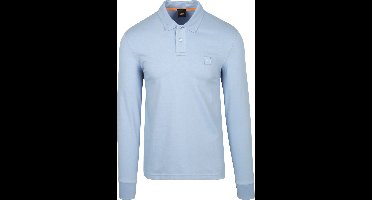 BOSS Passerby Polo Licht blauw - Maat 3XL - Heren - Longsleeve polo
