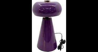 by Mooss - Enamel - Tafellamp - Purple - Paars - Large - Hoogglans - Metaal - 26.00 x 26.00 x 45.00 cm - Ø 26 cm