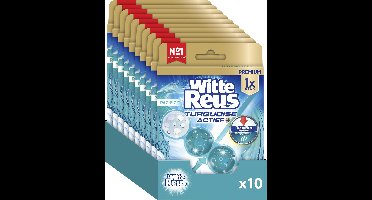Witte Reus Toiletblok Turquoise Actief Ocean Toiletblok 50g - WC blokjes - Voordeelverpakking - 10 stuks