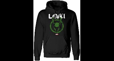 Uniseks Hoodie Marvel Distressed Logo Zwart - L