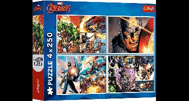 Trefl puzzel Marvel Avengers 4x250 stukjes - kinderpuzzel FSC.