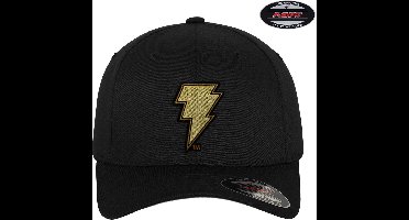 Black Adam Lightning Patch Flexfit Cap Black-S/M