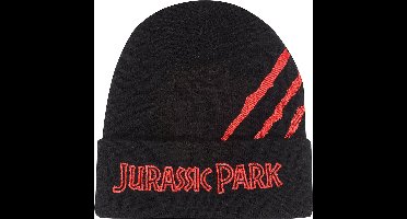 Jurassic Park Slash Unisex Beanie - zwart/rood - Standard