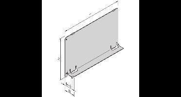 SCHROFF luchtrooster zonder frontpaneel, 3 HE, 4 HE, diepte 160 mm