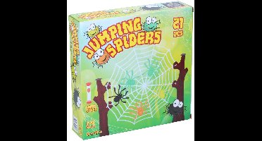Eddy Toys Jumping Spiders Spel 21-delig - Spel voor Kinderen vanaf 3 jaar - Springende Spinnen op Spinrag - Behendigheidsspel met Zandloper - Gezelschapsspel voor 2-4 Spelers