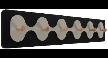 Present Time Kapstok Rizar Large - Zwart - 60x4.5x11.5cm - Modern
