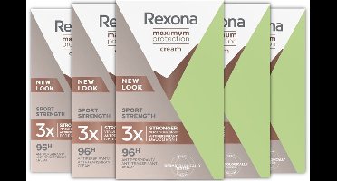 Rexona Deo Creme - Maximum Protection Sport Strength - 5 x 45 ml