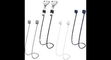 BOTC Magnetische anti-verliesbandjes voor AirPods - 4-pack ultrasterke magnetische AirPods-bandjes - Anti-verlies nekkoord - Zachte siliconen sportkoord - Compatibel met AirPods 1&2/Pro/2nd/3rd