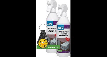 HG strijkspray Voor een perfect glad strijkresultaat - 2 Stuks - Inclusief sleutelhanger