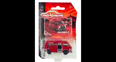 Majorette Vintage Volkswagen T3 Metaal Model Auto Rood 1:64