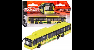 MAN Lion's City C Gele stadsbus speelgoed - Metaal 15cm
