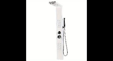 Douchepaneel – Douchekolom – Regendouche – Wandpaneel – Handdouche – 4-Functies – 130 cm Hoog – Duurzaam Corrosiebestendig Materiaal - Wit