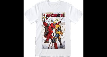 Deadpool Deadpool & Wolverine - Comic Book Cover Heren T-shirt - wit - L
