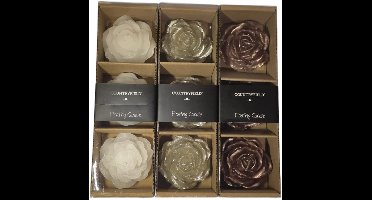 Drijfkaarzen roos koper, zilver, wit (set 3) - Countryfield